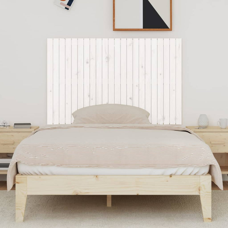 vidaXL Wall Headboard White 140 cm Solid Wood Pine