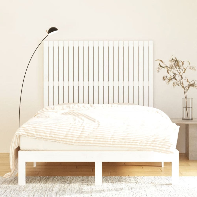 vidaXL Wall Headboard White 140 cm Solid Wood Pine