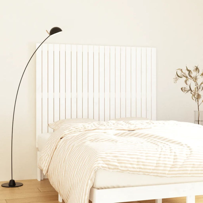 vidaXL Wall Headboard White 140 cm Solid Wood Pine