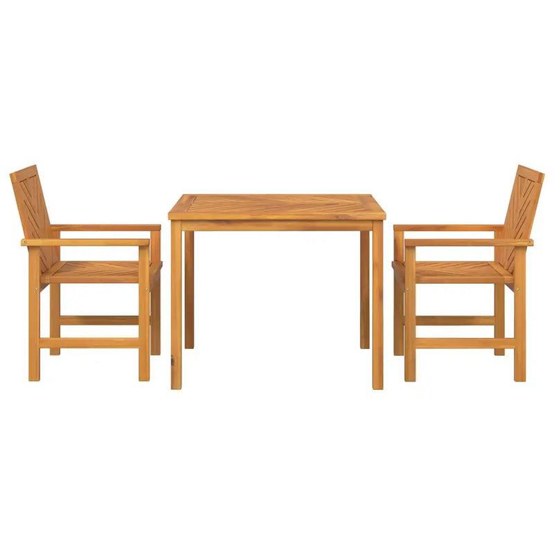 Garden Dining Set 3 pcs Brown Solid Acacia Wood