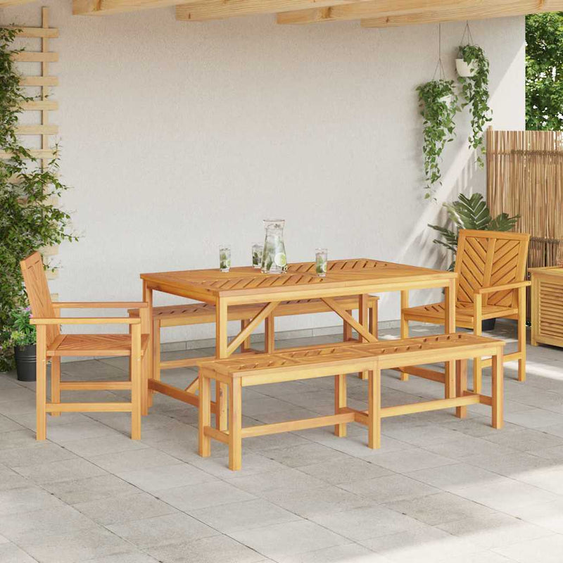 vidaXL Garden Dining Set 5 pcs Brown 150 x 90 x 74 cm