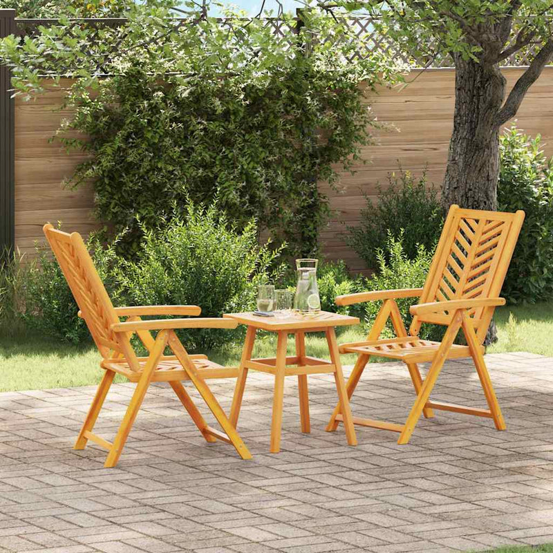 vidaXL Garden Dining Set 3 pcs Brown Solid Acacia Wood