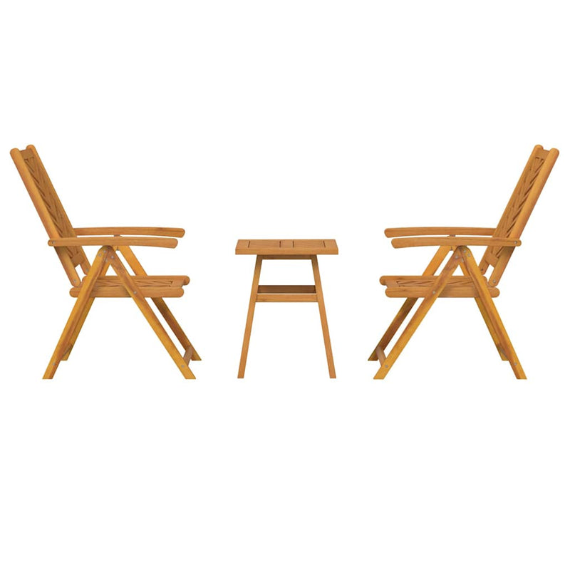 vidaXL Garden Dining Set 3 pcs Brown Solid Acacia Wood