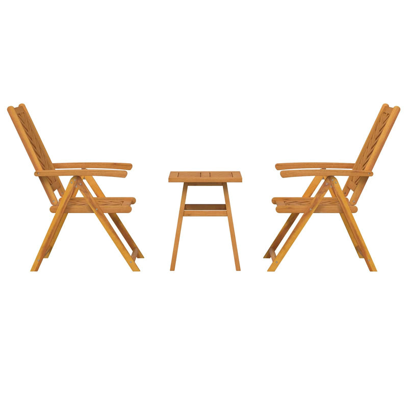 vidaXL Garden Dining Set 3 pcs Brown Solid Acacia Wood