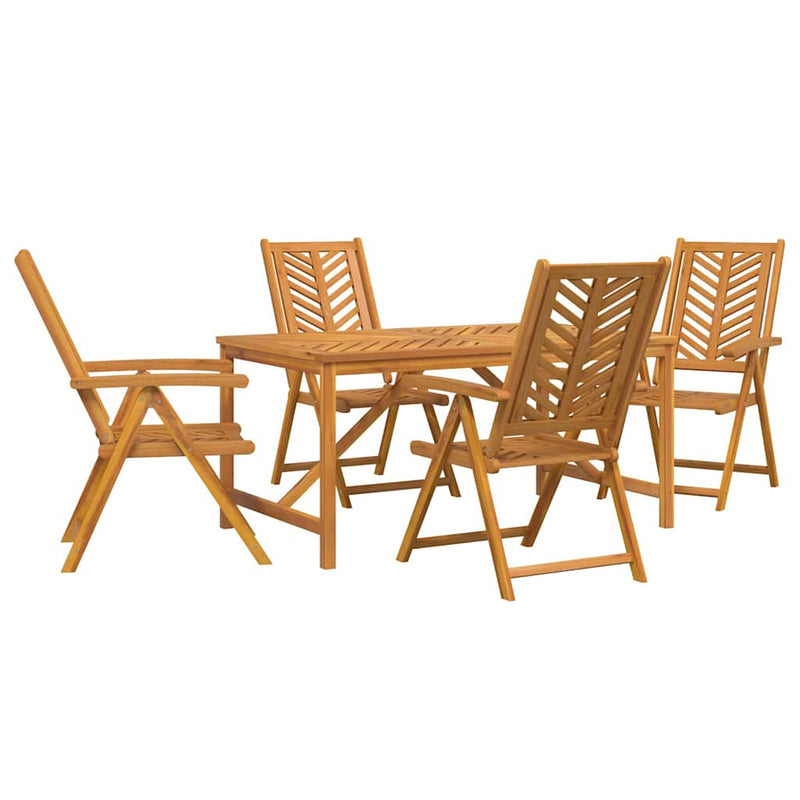 vidaXL Garden Dining Set 5 pcs Brown 150 x 90 x 74 cm