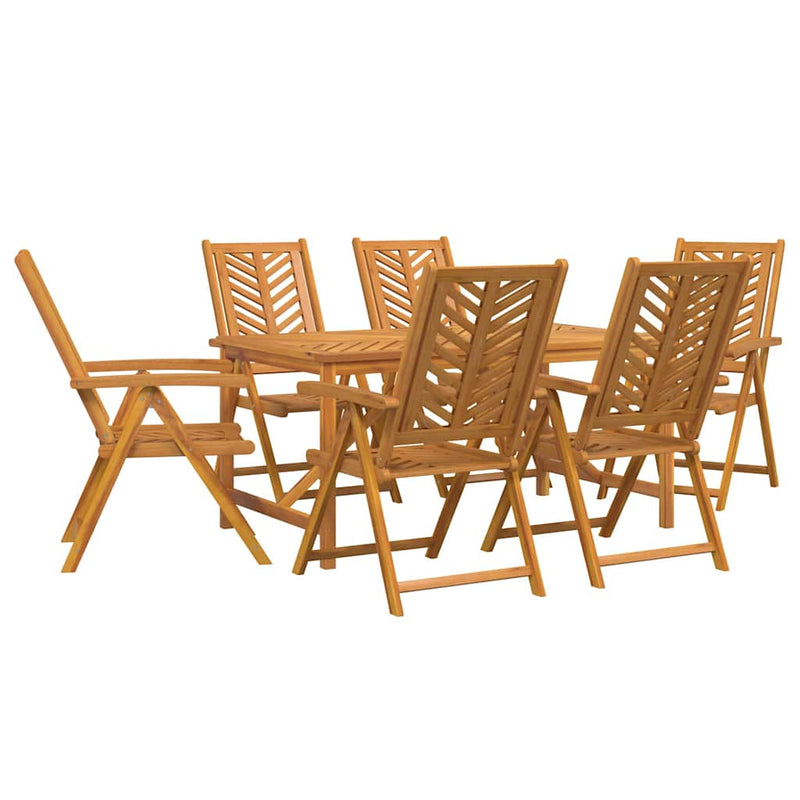 vidaXL Garden Dining Set 7 pcs Brown 150 x 90 x 74 cm
