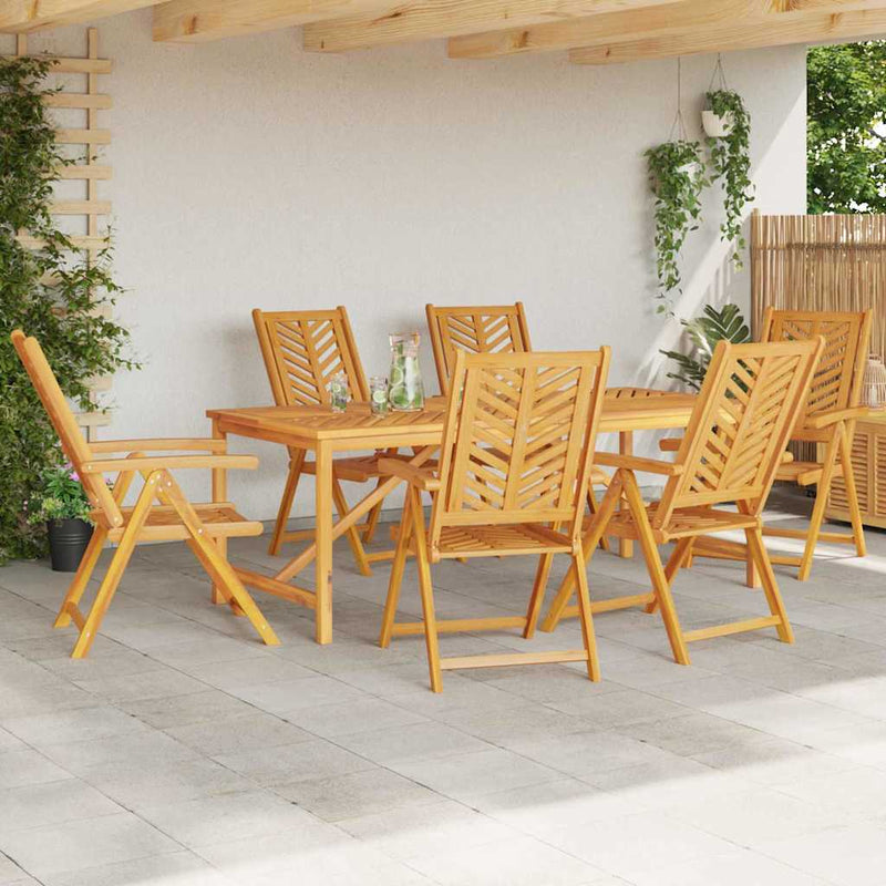 vidaXL Garden Dining Set 7 pcs Brown 200 x 90 x 74 cm