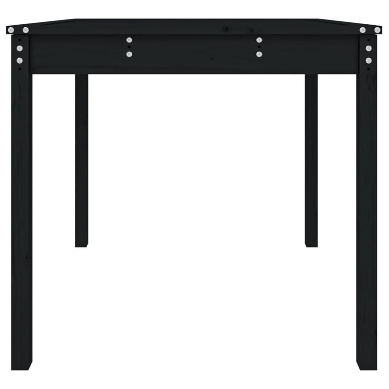 vidaXL Garden Table Black 82.5x82.5x76 cm Solid Wood Pine