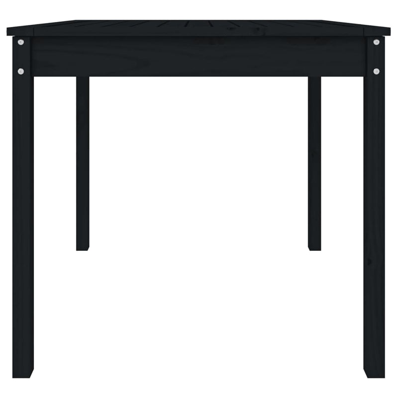vidaXL Garden Table Black 82.5x82.5x76 cm Solid Wood Pine