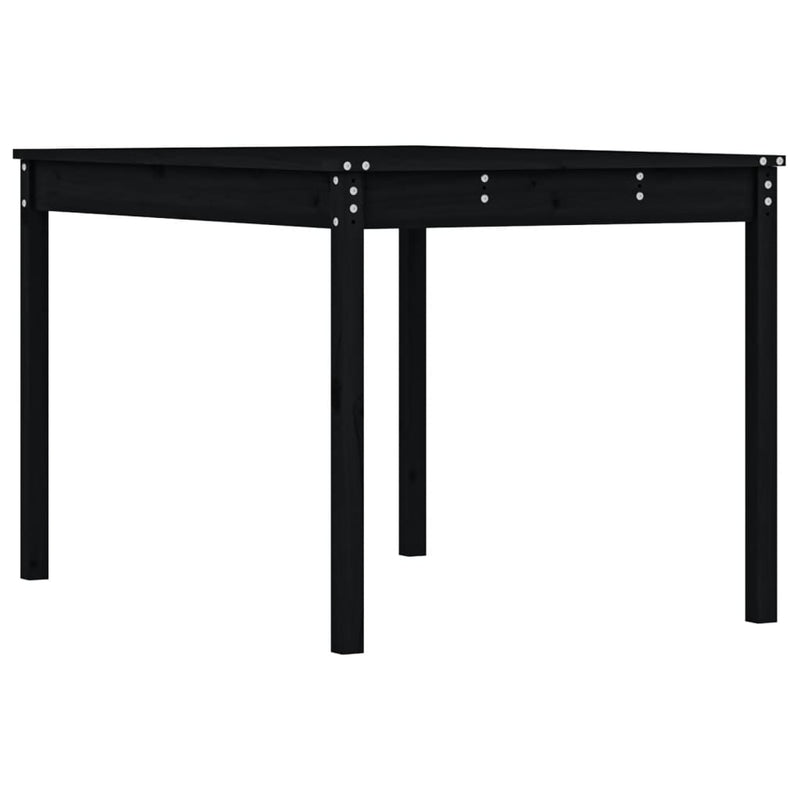 vidaXL Garden Table Black 121x82.5x76 cm Solid Wood Pine