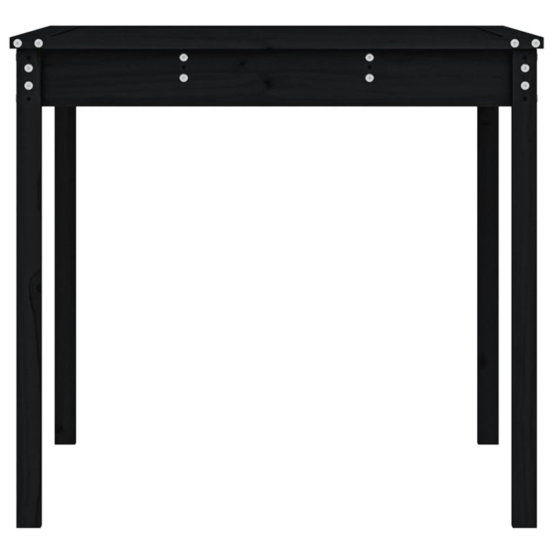 vidaXL Garden Table Black 121x82.5x76 cm Solid Wood Pine