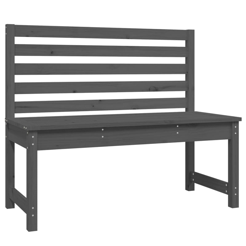 vidaXL Garden Bench Grey 109 cm Solid Wood Pine