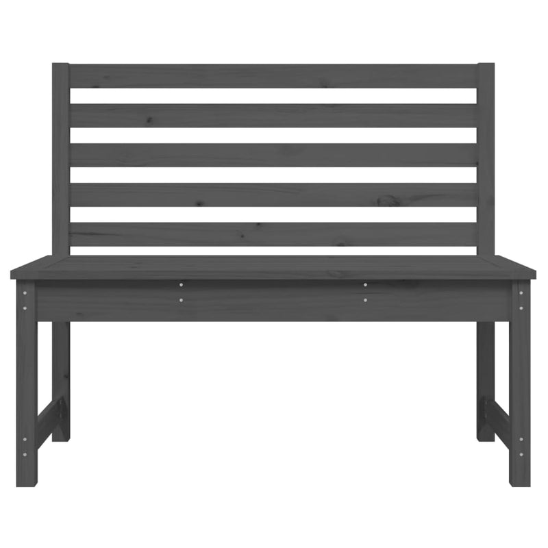 vidaXL Garden Bench Grey 109 cm Solid Wood Pine