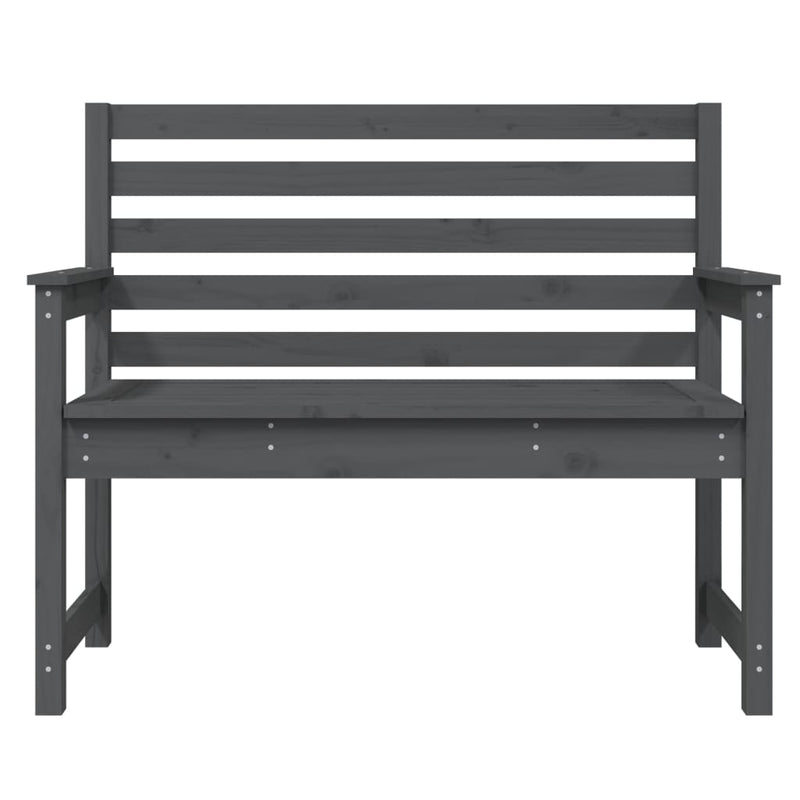 vidaXL Garden Bench Grey 109x48x91.5 cm Solid Wood Pine