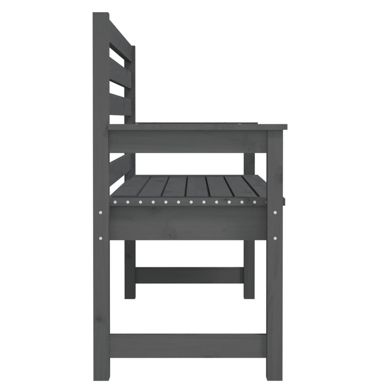 vidaXL Garden Bench Grey 109x48x91.5 cm Solid Wood Pine