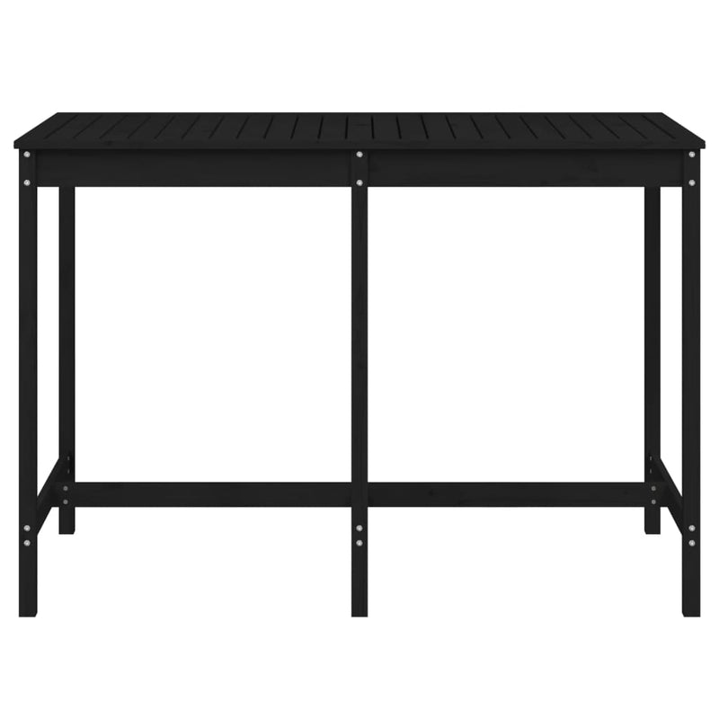 vidaXL Garden Table Black 159.5x82.5x110 cm Solid Wood Pine