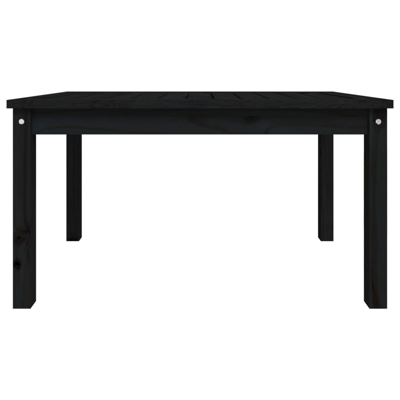 vidaXL Garden Table Black 82.5x50.5x45 cm Solid Wood Pine