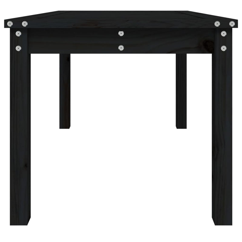 vidaXL Garden Table Black 82.5x50.5x45 cm Solid Wood Pine