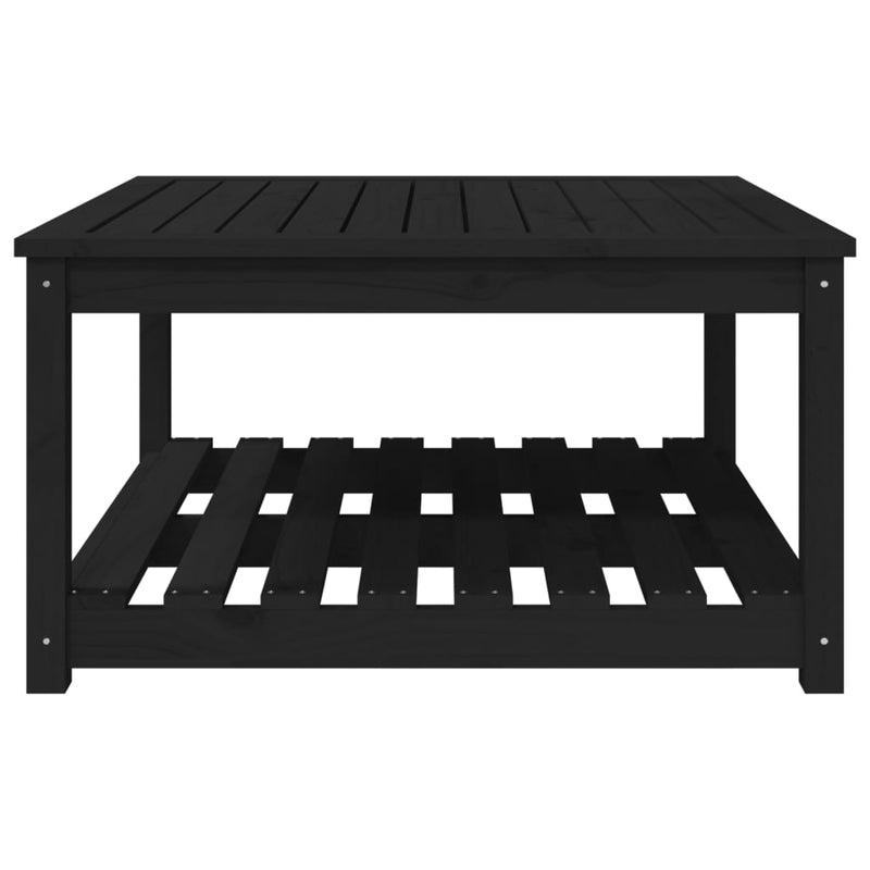 vidaXL Garden Table Black 82.5x82.5x45 cm Solid Wood Pine