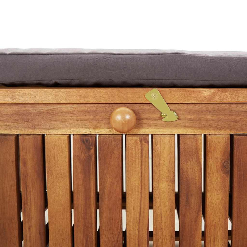 Garden Storage Bench with Cushion 91 cm Solid Wood Acacia