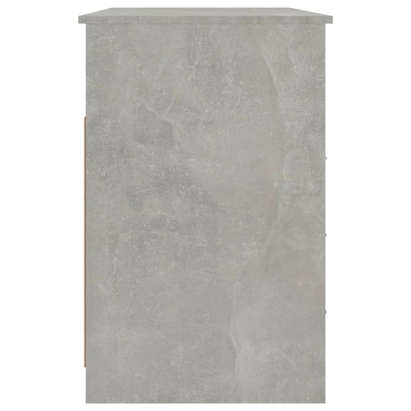 vidaXL Desk with Drawers Concrete Grey 102x50x76 cm Engineered Wood