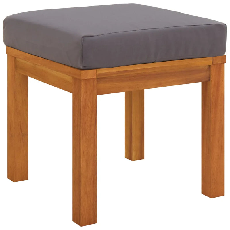 Garden Stools with Cushions 2 pcs 40x40x42 cm Solid Wood Acacia