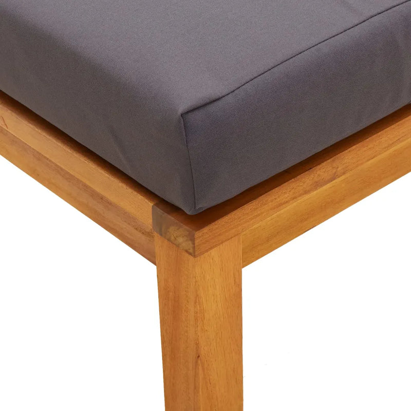 Garden Stools with Cushions 2 pcs 40x40x42 cm Solid Wood Acacia