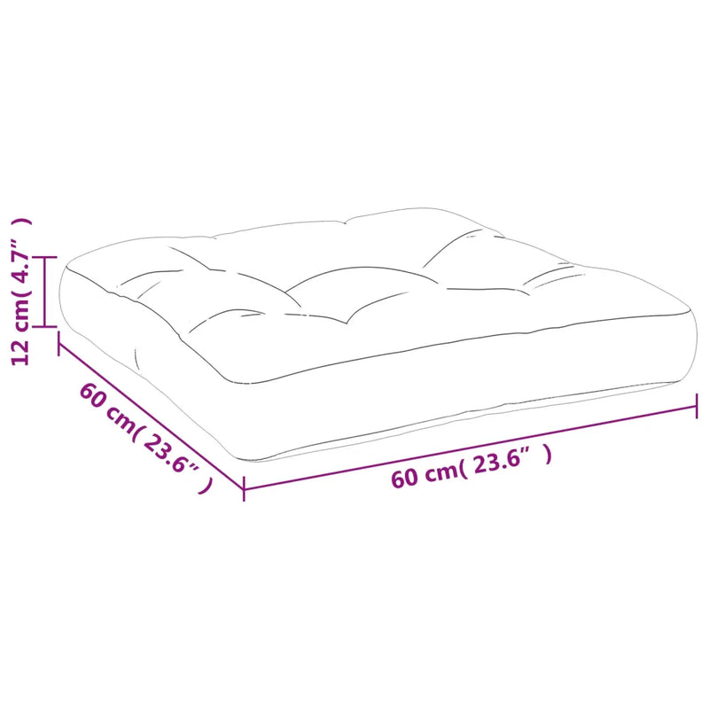 Pallet Cushion Taupe 60x60x12 cm Fabric