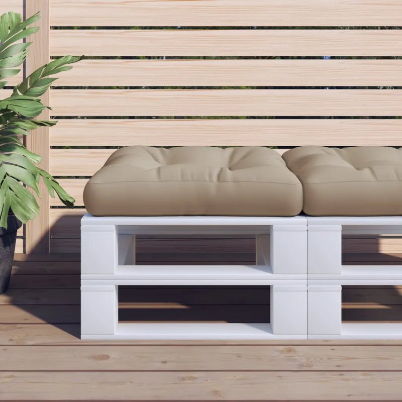 Pallet Cushion Taupe 60x60x12 cm Fabric