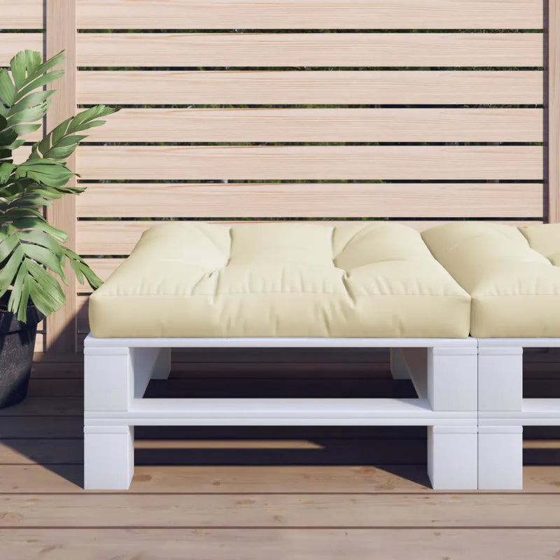 Pallet Cushion Cream 70x70x12 cm Fabric