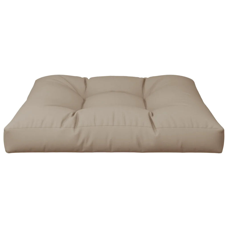 Pallet Cushion Taupe 80x80x12 cm Fabric