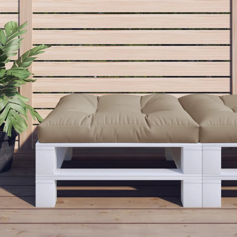 Pallet Cushion Taupe 80x80x12 cm Fabric