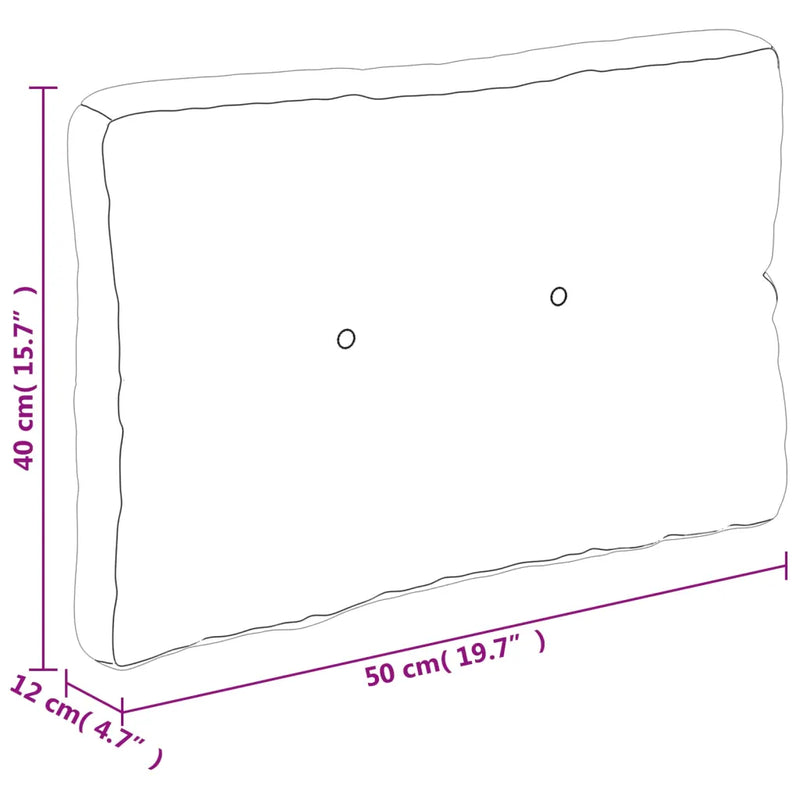 Pallet Cushion Taupe 50x40x12 cm Fabric