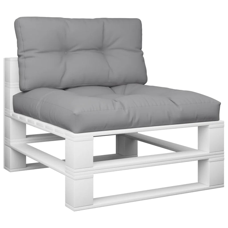 Pallet Cushions 2 pcs Grey Fabric