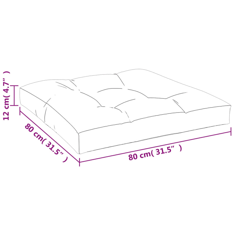 Pallet Cushions 2 pcs Taupe Fabric