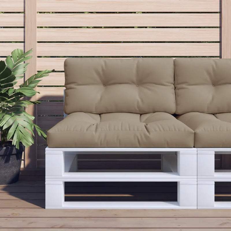 Pallet Cushions 2 pcs Taupe Fabric