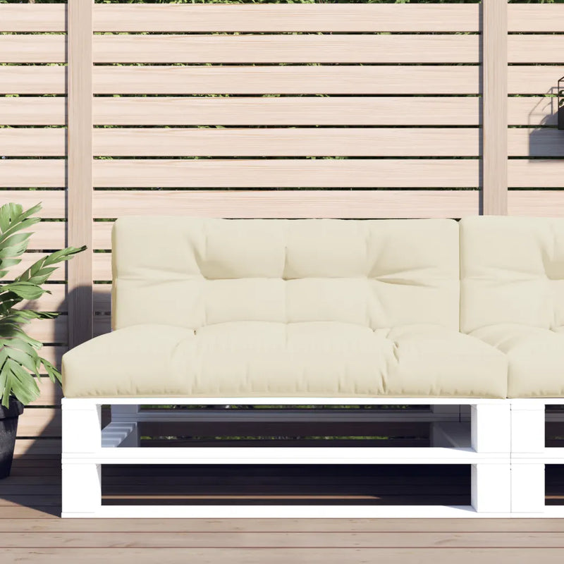 Pallet Cushions 2 pcs Cream Fabric