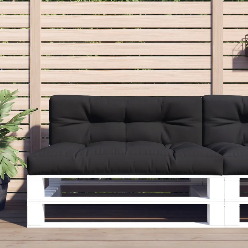 Pallet Cushions 2 pcs Black Fabric