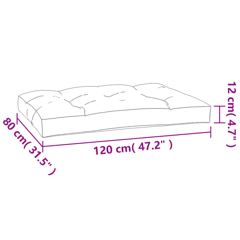 Pallet Cushions 2 pcs Taupe Fabric