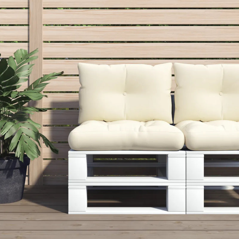 Pallet Cushions 2 pcs Cream Fabric