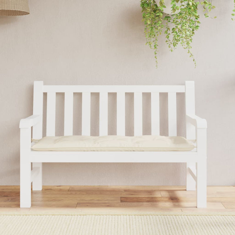 vidaXL Garden Bench Cushion Cream 120x50x7 cm Oxford Fabric