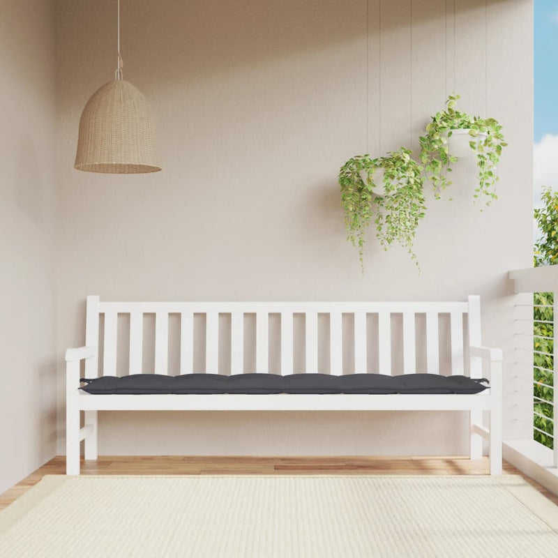 vidaXL Garden Bench Cushion Anthracite 200x50x7 cm Oxford Fabric