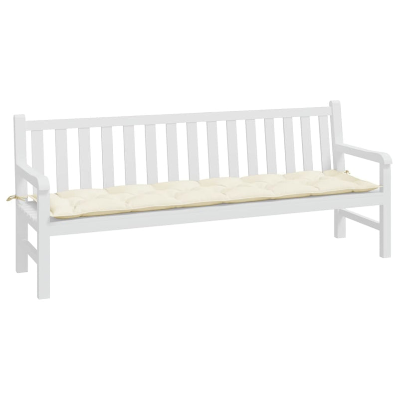 vidaXL Garden Bench Cushion Cream 200x50x7 cm Oxford Fabric