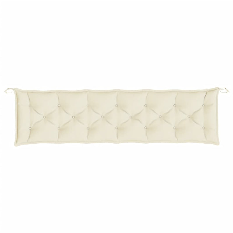 vidaXL Garden Bench Cushion Cream 200x50x7 cm Oxford Fabric