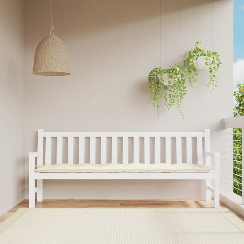 vidaXL Garden Bench Cushion Cream 200x50x7 cm Oxford Fabric