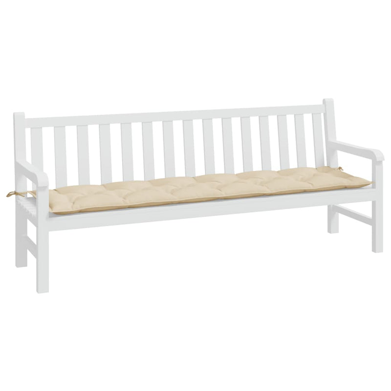 vidaXL Garden Bench Cushion Beige 200x50x7 cm Oxford Fabric