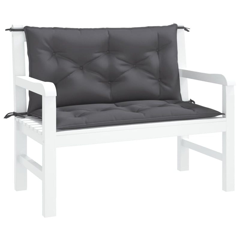 vidaXL Garden Bench Cushions 2 pcs Anthracite 100x50x7 cm Oxford Fabric