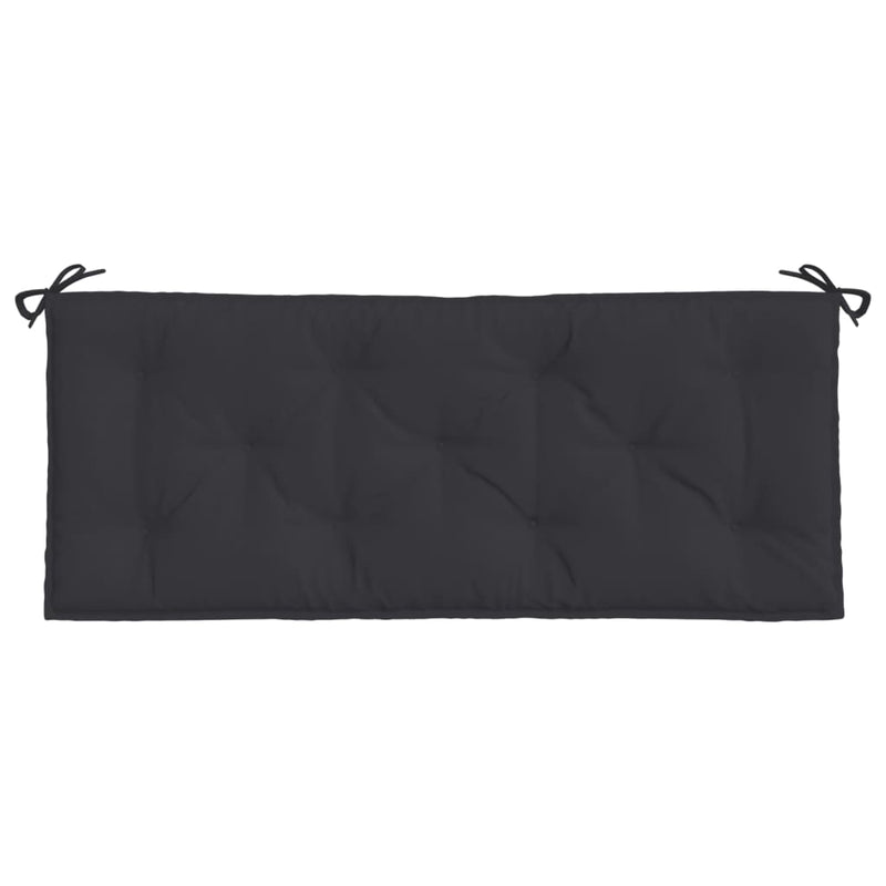 vidaXL Garden Bench Cushions 2pcs Black 120x50x7cm Oxford Fabric
