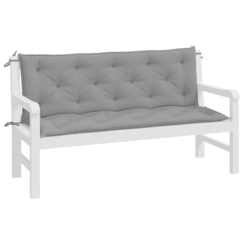 Garden Bench Cushions 2pcs Grey 150x50x7cm Oxford Fabric