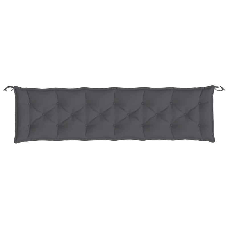vidaXL Garden Bench Cushions 2pcs Anthracite 200x50x7cm Oxford Fabric